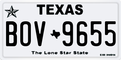 TX license plate BOV9655