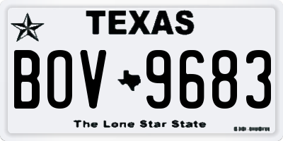 TX license plate BOV9683