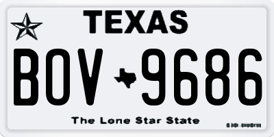 TX license plate BOV9686