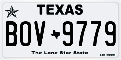 TX license plate BOV9779