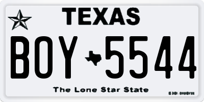 TX license plate BOY5544