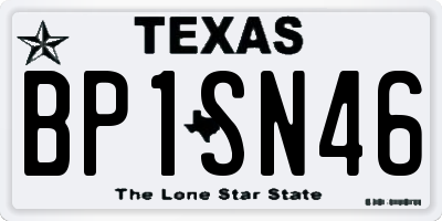 TX license plate BP1SN46