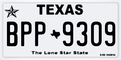 TX license plate BPP9309