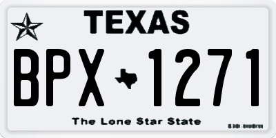 TX license plate BPX1271