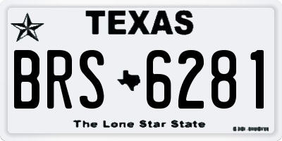 TX license plate BRS6281