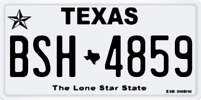 TX license plate BSH4859