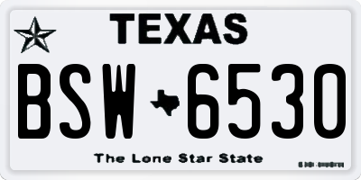TX license plate BSW6530