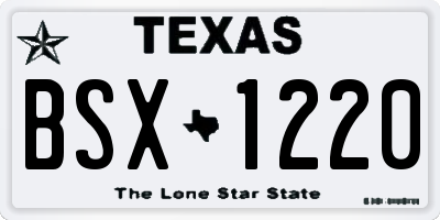 TX license plate BSX1220