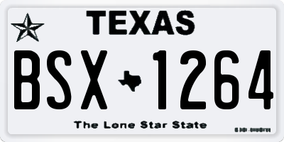TX license plate BSX1264