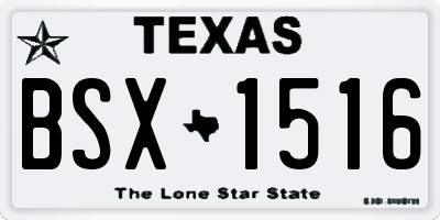 TX license plate BSX1516