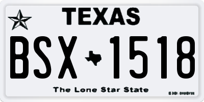 TX license plate BSX1518