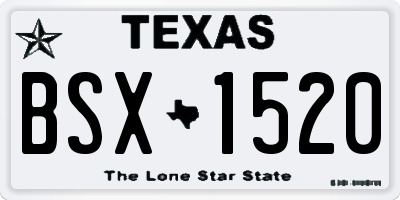 TX license plate BSX1520