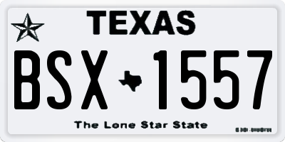 TX license plate BSX1557