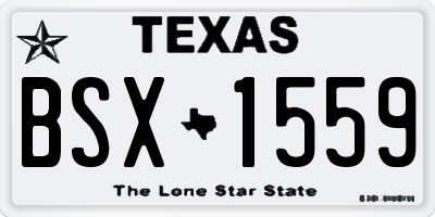 TX license plate BSX1559