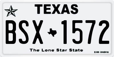 TX license plate BSX1572