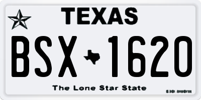 TX license plate BSX1620