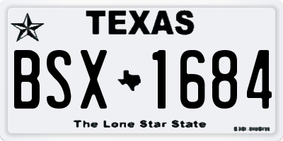 TX license plate BSX1684