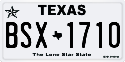 TX license plate BSX1710