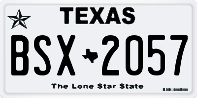 TX license plate BSX2057