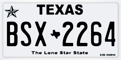 TX license plate BSX2264