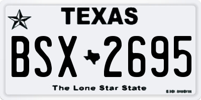 TX license plate BSX2695