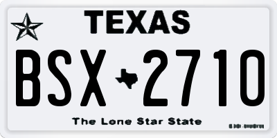 TX license plate BSX2710