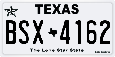 TX license plate BSX4162