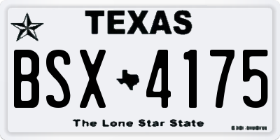 TX license plate BSX4175