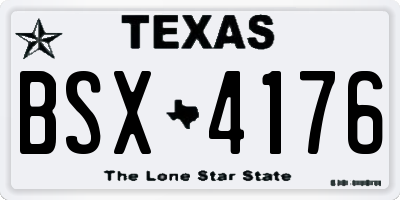 TX license plate BSX4176