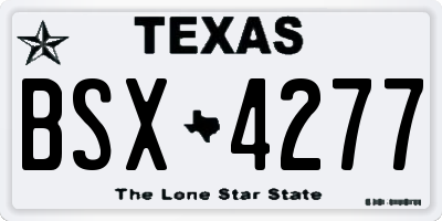 TX license plate BSX4277