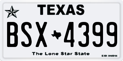 TX license plate BSX4399