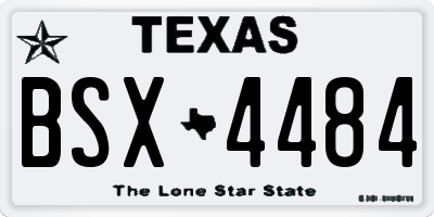 TX license plate BSX4484