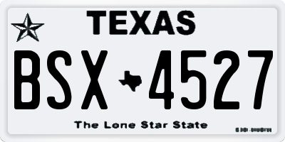 TX license plate BSX4527