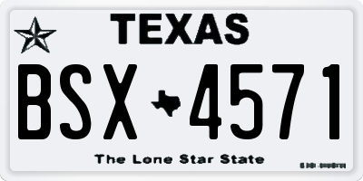 TX license plate BSX4571