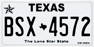 TX license plate BSX4572