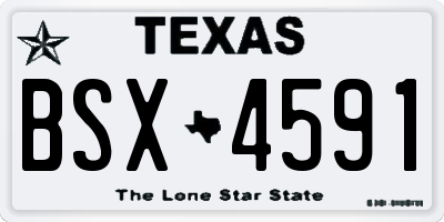 TX license plate BSX4591