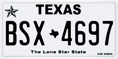 TX license plate BSX4697