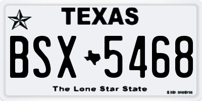 TX license plate BSX5468