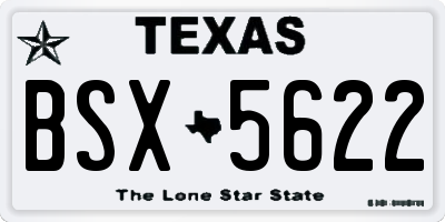 TX license plate BSX5622