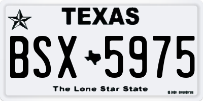 TX license plate BSX5975