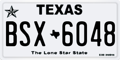 TX license plate BSX6048