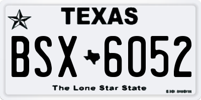 TX license plate BSX6052