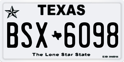 TX license plate BSX6098