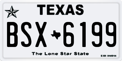 TX license plate BSX6199