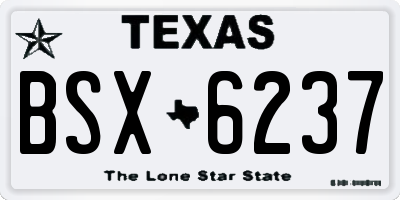 TX license plate BSX6237