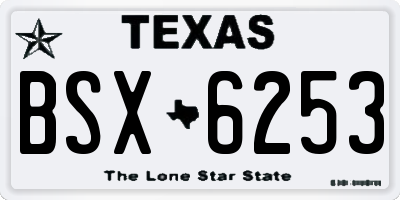 TX license plate BSX6253