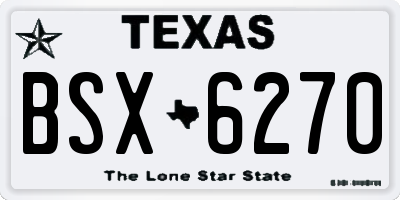 TX license plate BSX6270