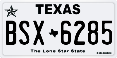 TX license plate BSX6285
