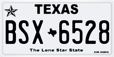TX license plate BSX6528