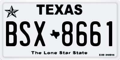 TX license plate BSX8661